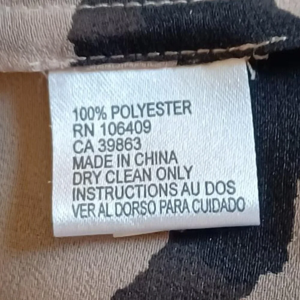 EUC! Tahari ASL Classic Houndstooth Print Semi-Sheer Front Tie Blouse Size XL - Picture 4 of 4